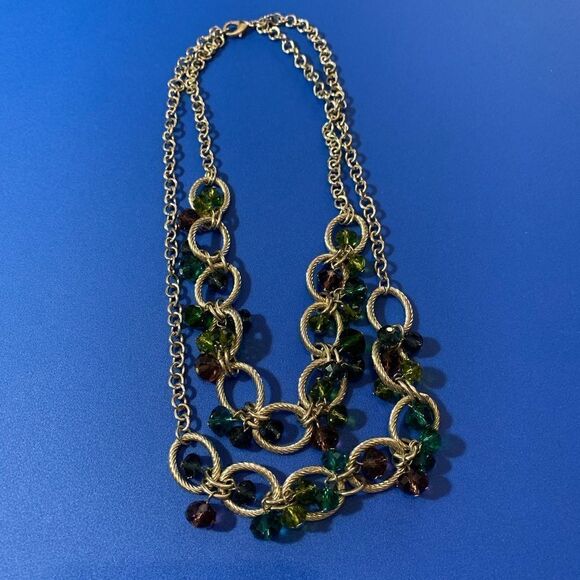 Double Strand Statement Necklace - Picture 2 of 4